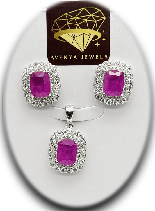 Pink Aurora Pendant Set πΊπ
