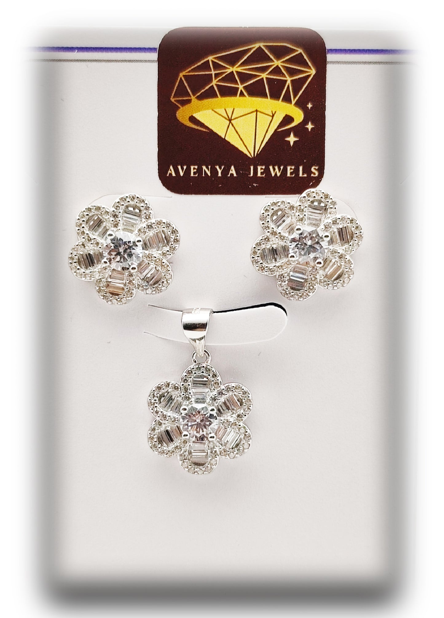 πΈ Crystal Flora Pendant Set πβ¨