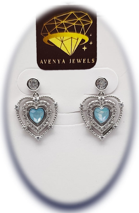 π Frosted Heart Earrings βοΈ