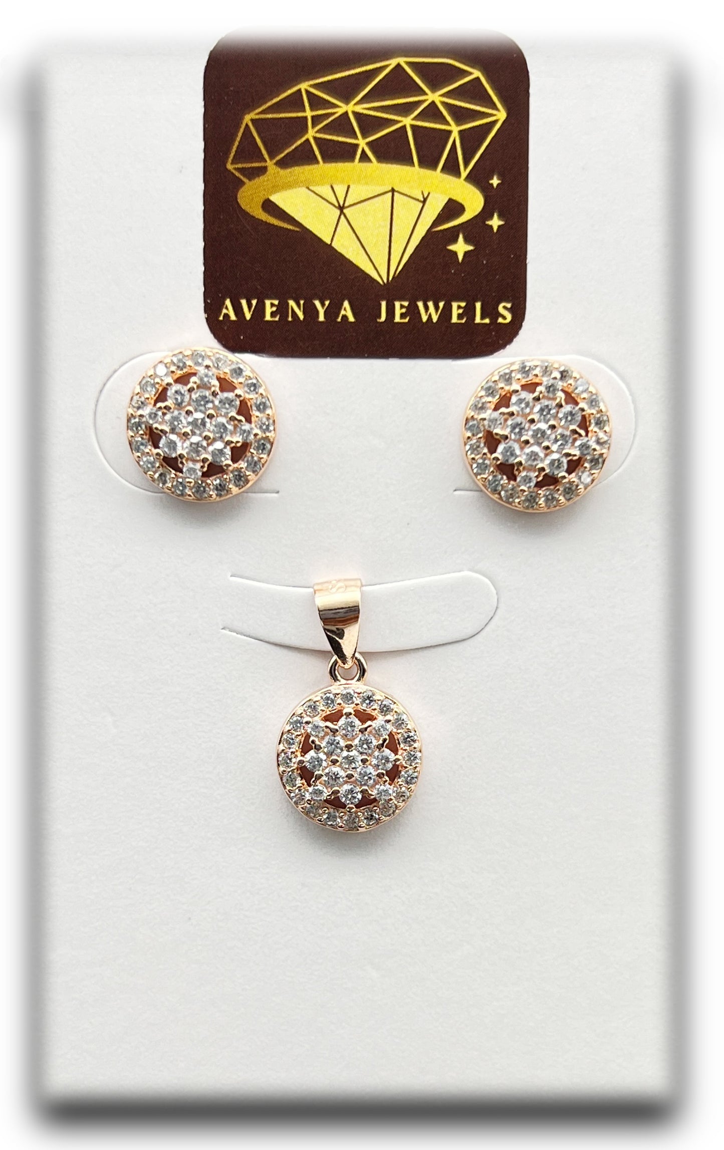 Rosรฉ Sparkle Pendant Set ๐๐