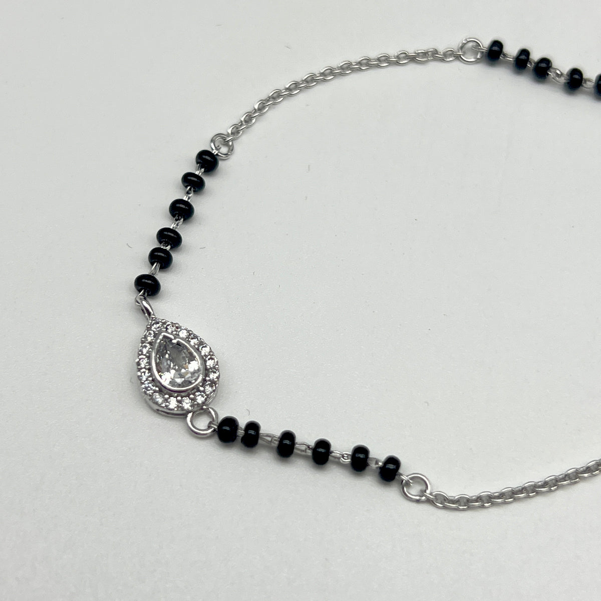 🖤✨ PearÉlan 925 Silver Mangalsutra Bracelet
