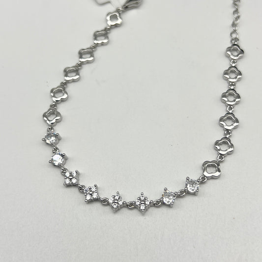 🍀💎 Vellora Clover 925 Silver Bracelet