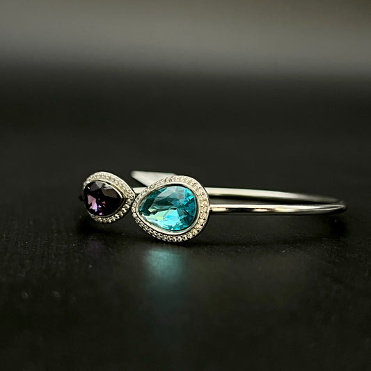 ππ DuoPearl Flexi 925 Silver Bangle β¨