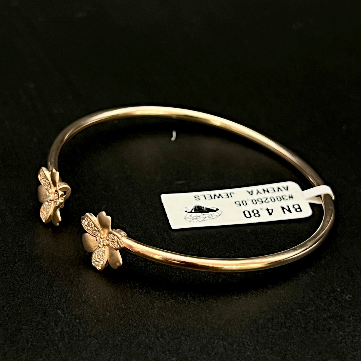 🌸🌹 Rosé Floraflex 925 Silver Bangle ✨
