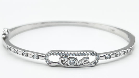 925 Sterling Silver Love Bangle – Messika Inspired Design ✨💎