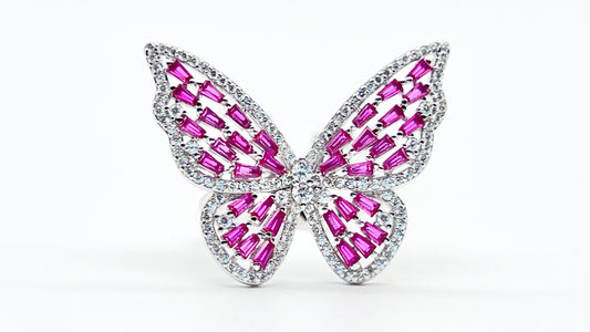 π¦ Crystal Bloom Butterfly Ring