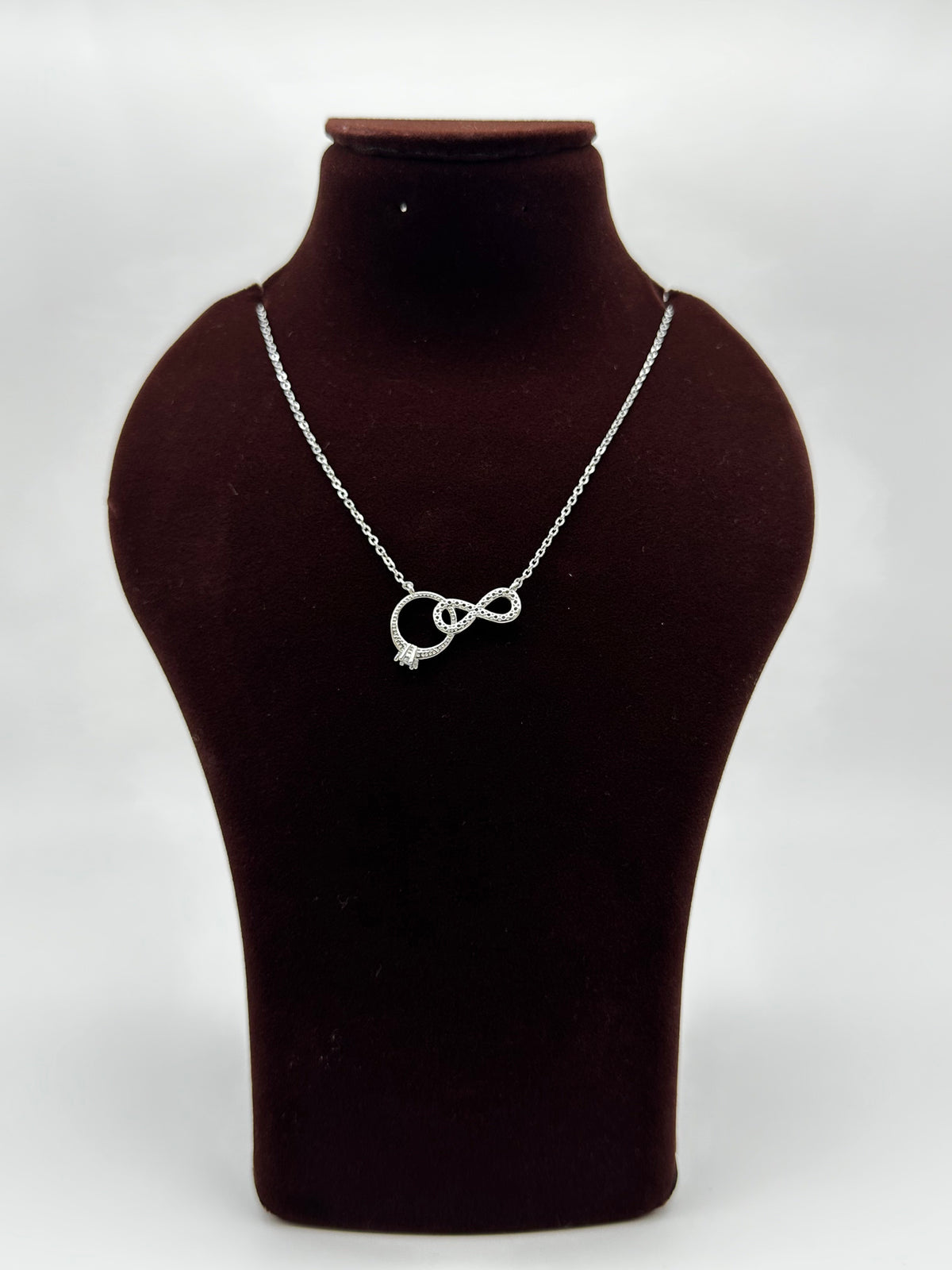 βΎοΈπβ¨ Evaris Infinity Ring 925 Silver Necklace β¨π