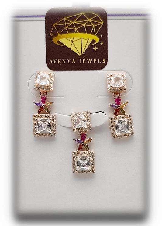 🌺 Rosetta Prism Pendant Set 💎