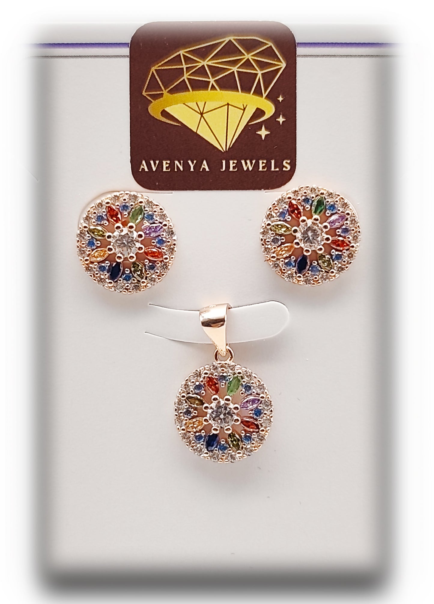 🌹 Allegra Round Pendant Set 🎶