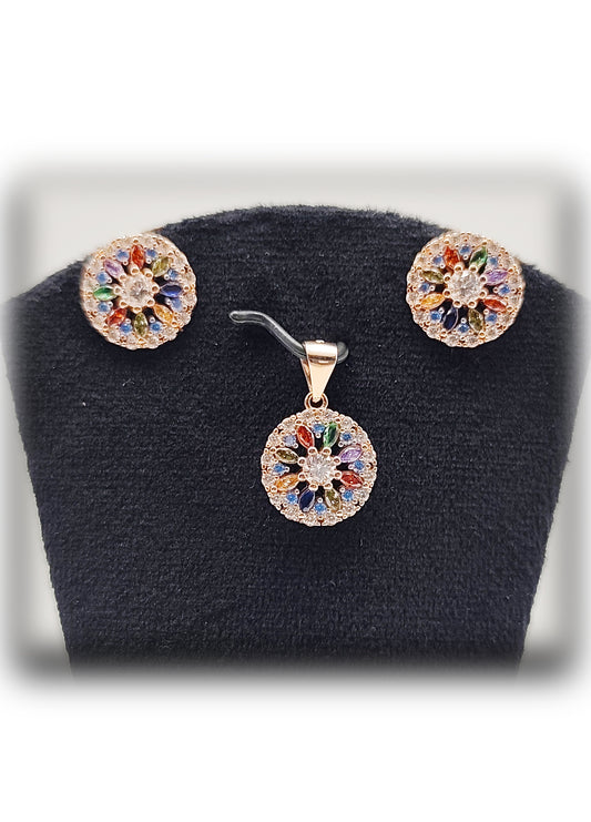 🌹 Allegra Round Pendant Set 🎶