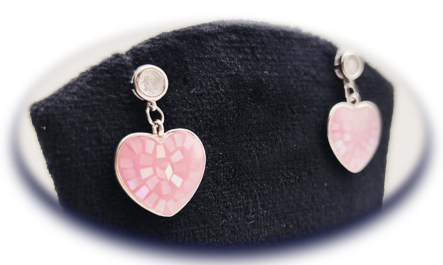 💖 Blush Heart Earrings 🌸