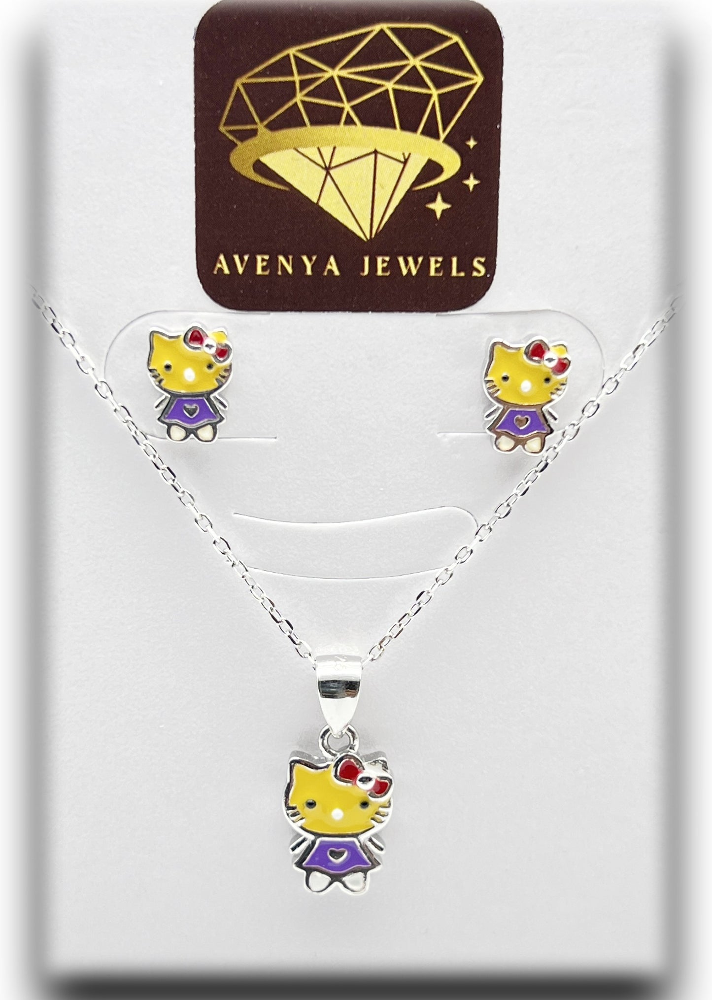 Kitty Charm Baby Pendant Set 🐱🎀