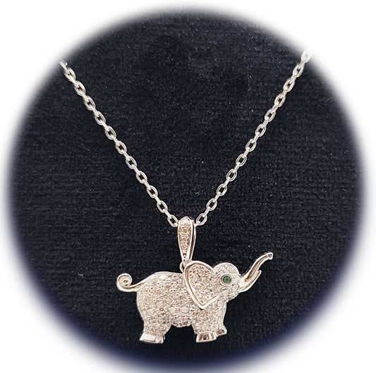 🌸 Lucky Baby Elephant Necklace 🐘💎