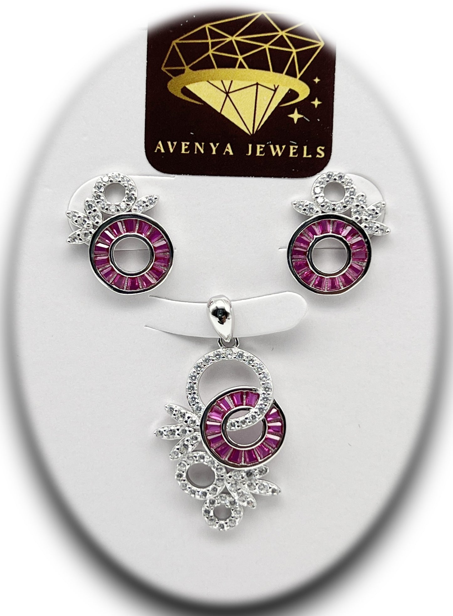 Ruby Elegance Designer Pendant Set 💎❤️✨