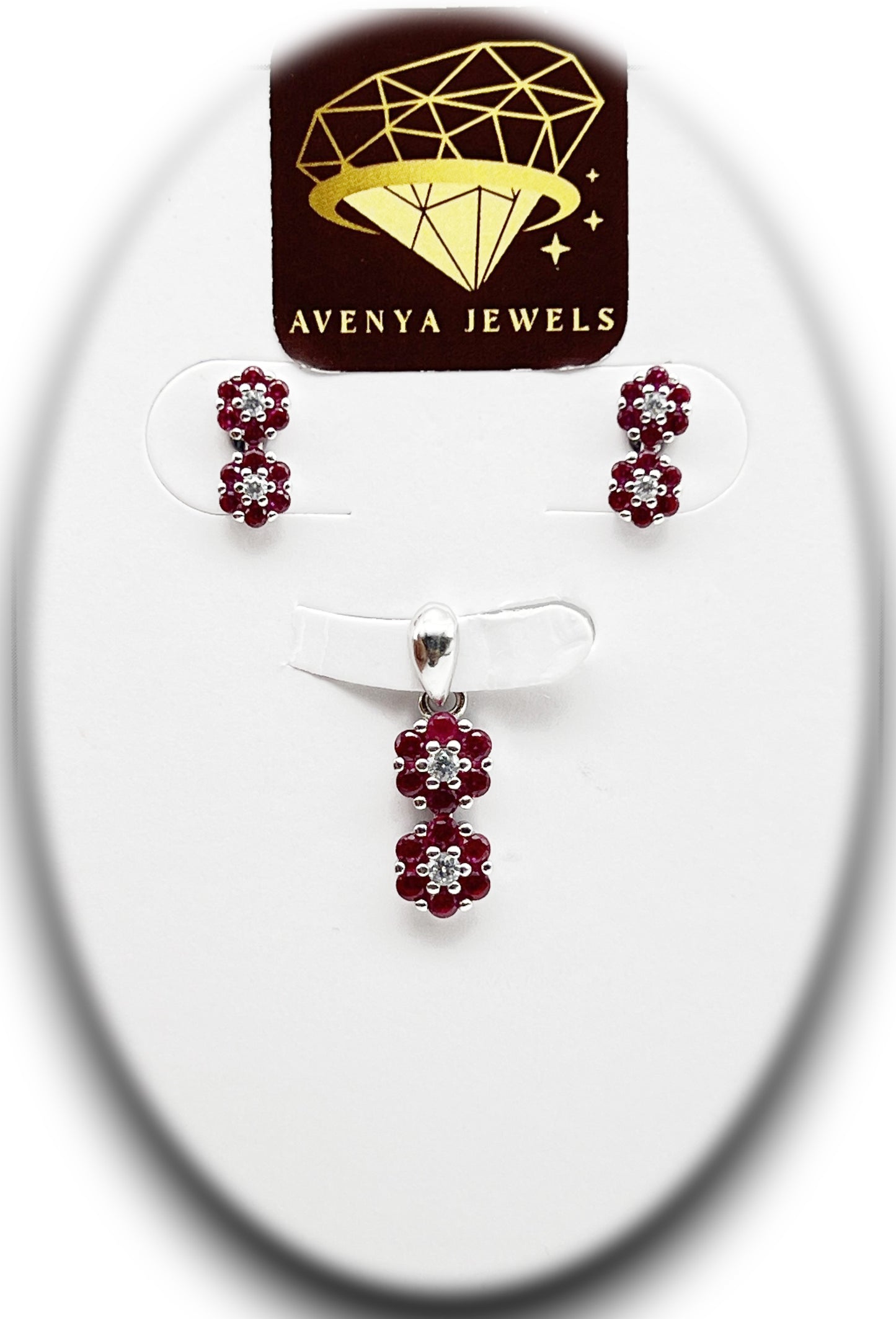 Ruby Grace Pendant Set 🌸💖💎