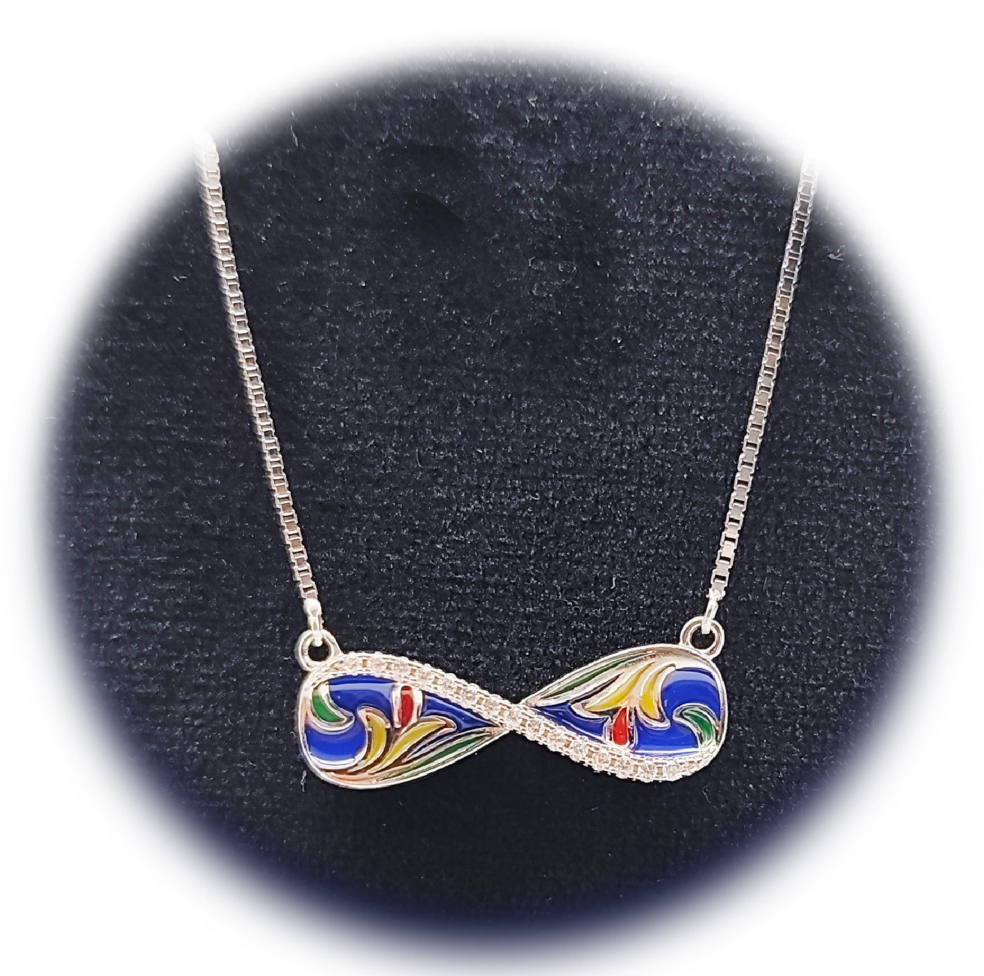 💎 Eternal Blue Bloom Necklace 🌹💙