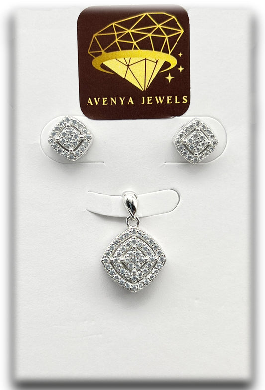 Silver Spark Pendant Set ✨💎