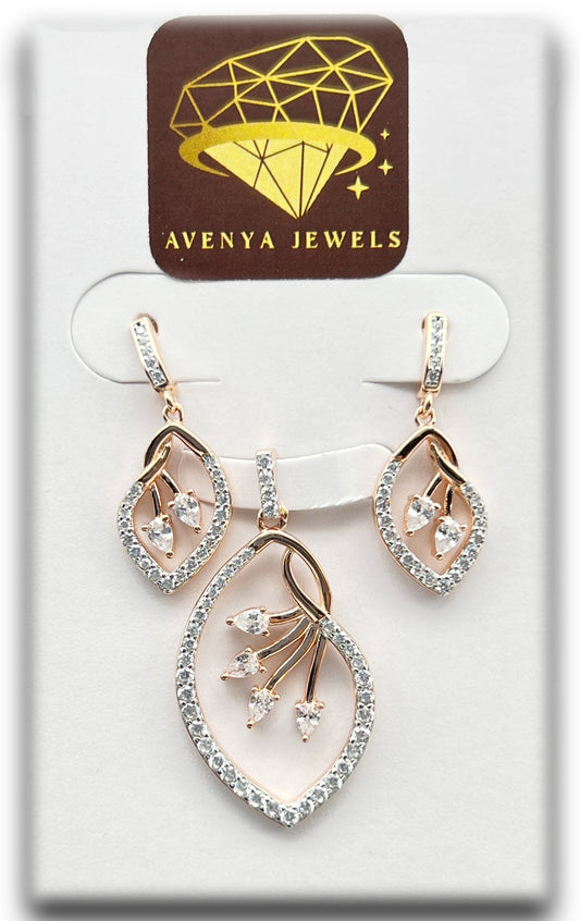 Blush Glow Elegance Pendant Set 💖✨