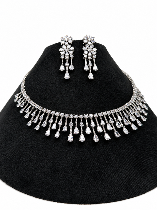 💎✨ Élanara Bridal Royale Necklace & Earring Set