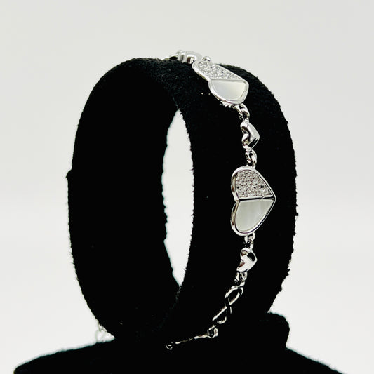 PearlAura – 925 Silver MOP Bracelet ✨