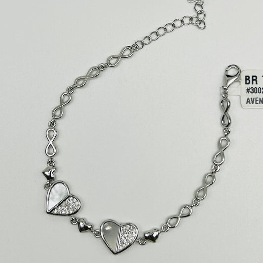 PearlAura – 925 Silver MOP Bracelet ✨