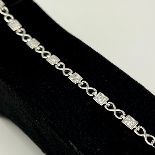 ♾️✨ Infinity Luxe 925 Silver Swarovski Bracelet