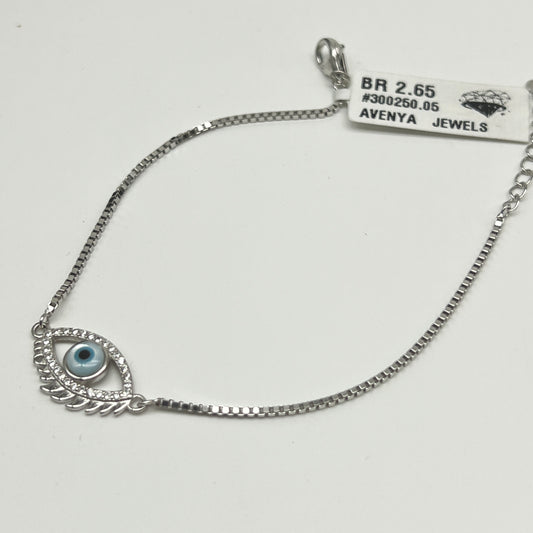 🧿✨ AuraShield 925 Silver Evil Eye Bracelet