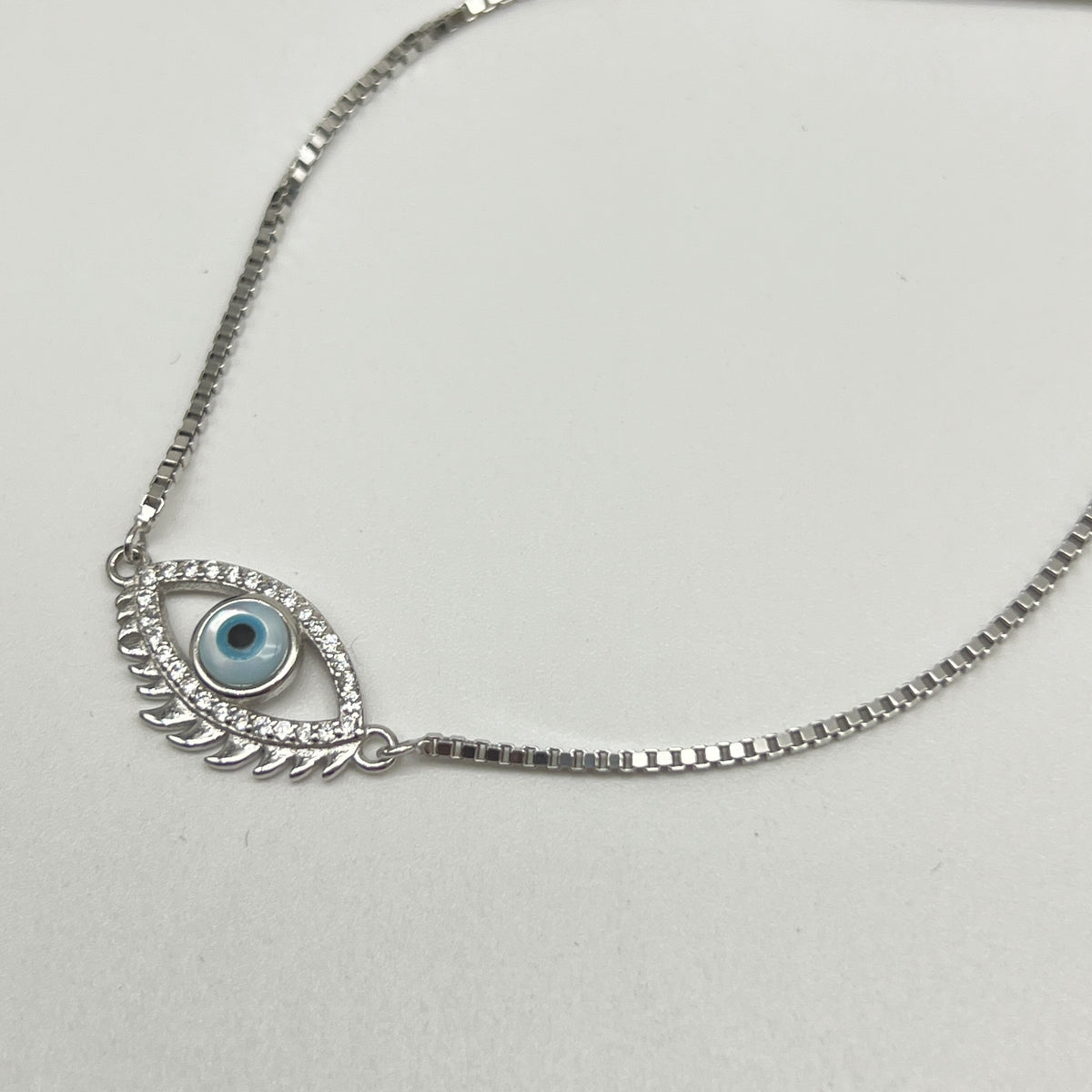 🧿✨ AuraShield 925 Silver Evil Eye Bracelet