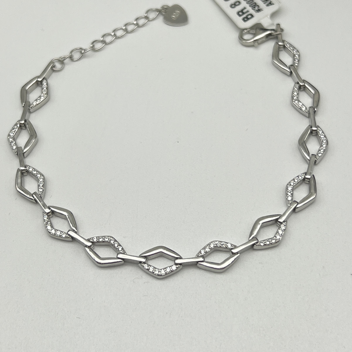 ✨ CrissCross 925 Silver Swarovski Bracelet