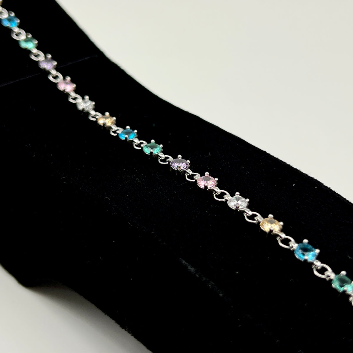 🌈✨ ColorGlow 925 Silver Swarovski Bracelet