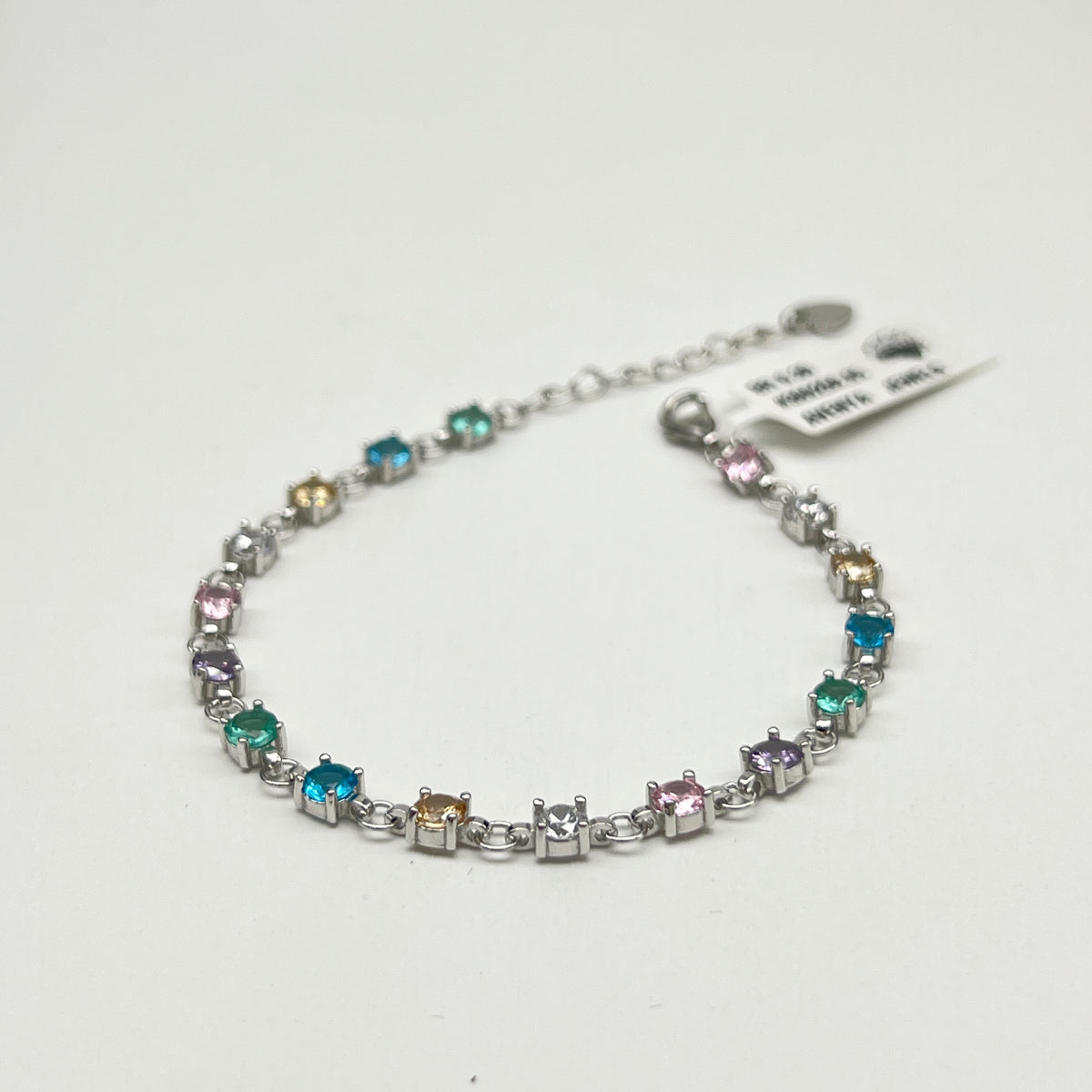 🌈✨ ColorGlow 925 Silver Swarovski Bracelet