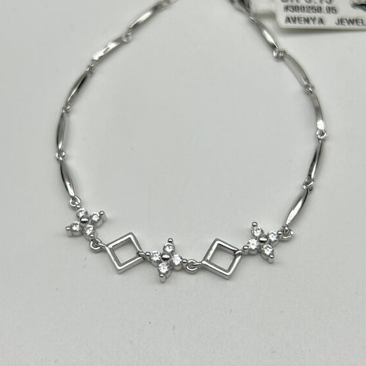 🌸✨ Floréa Square 925 Silver Bracelet