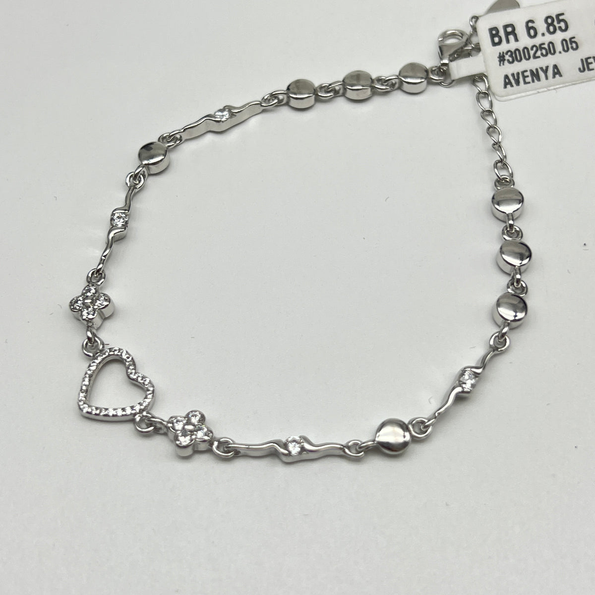 🤍✨ LoveAura 925 Silver Swarovski Bracelet