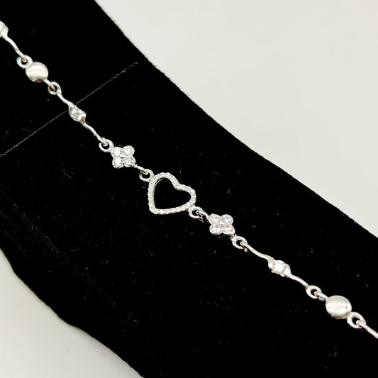 🤍✨ LoveAura 925 Silver Swarovski Bracelet