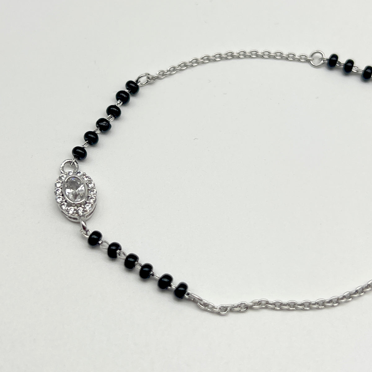 🖤✨ OvalÉlan 925 Silver Mangalsutra Bracelet
