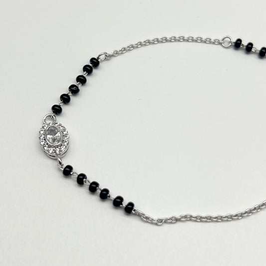 🖤✨ OvalÉlan 925 Silver Mangalsutra Bracelet