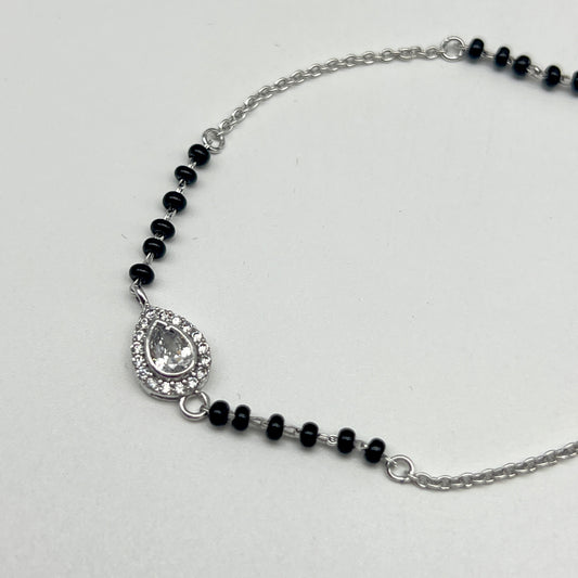 🖤✨ PearÉlan 925 Silver Mangalsutra Bracelet