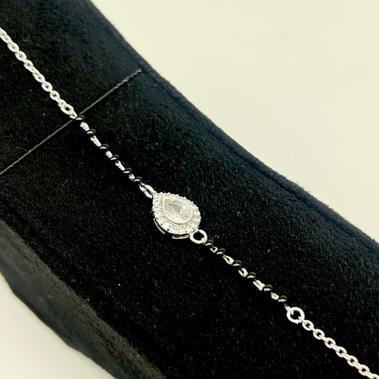 🖤✨ PearÉlan 925 Silver Mangalsutra Bracelet