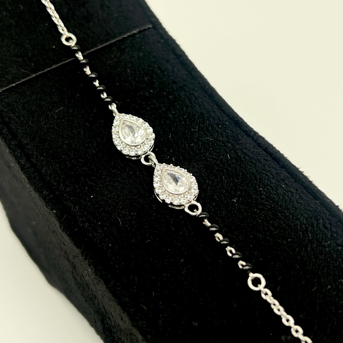 🖤✨ PearÉlan Duo 925 Silver Mangalsutra Bracelet
