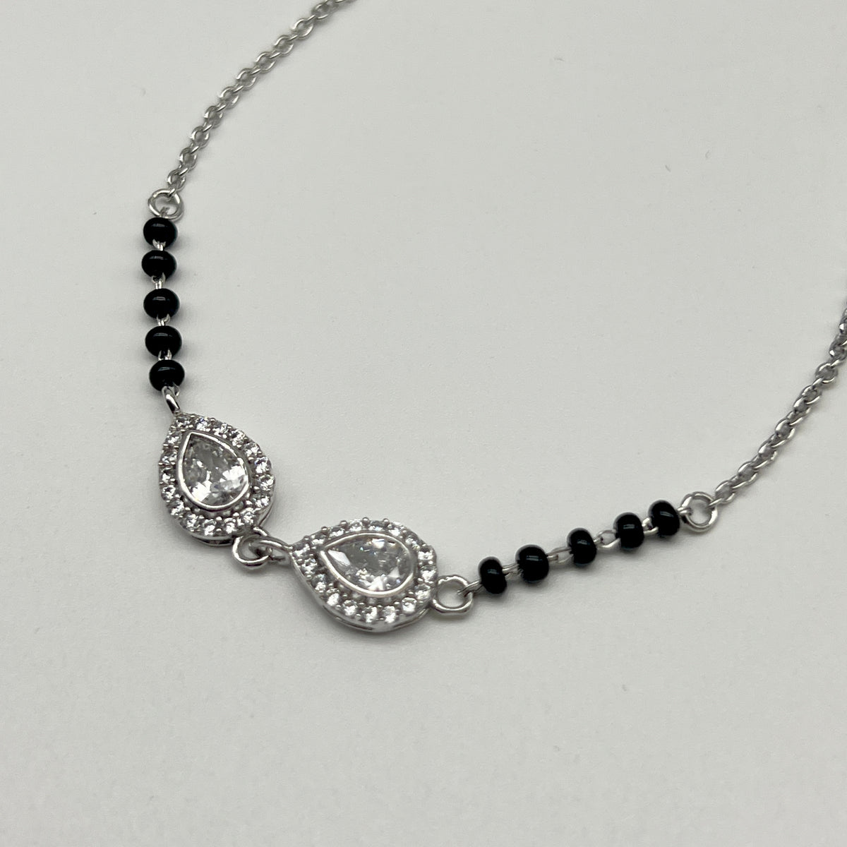 🖤✨ PearÉlan Duo 925 Silver Mangalsutra Bracelet