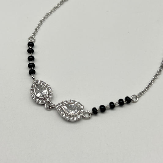 🖤✨ PearÉlan Duo 925 Silver Mangalsutra Bracelet