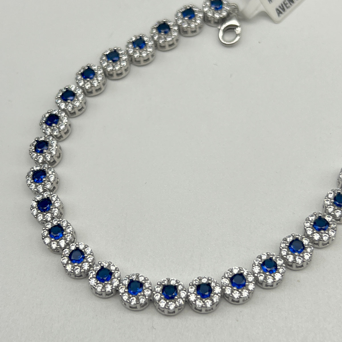 💙🤍✨ SapphireMist 925 Silver Swarovski Bracelet