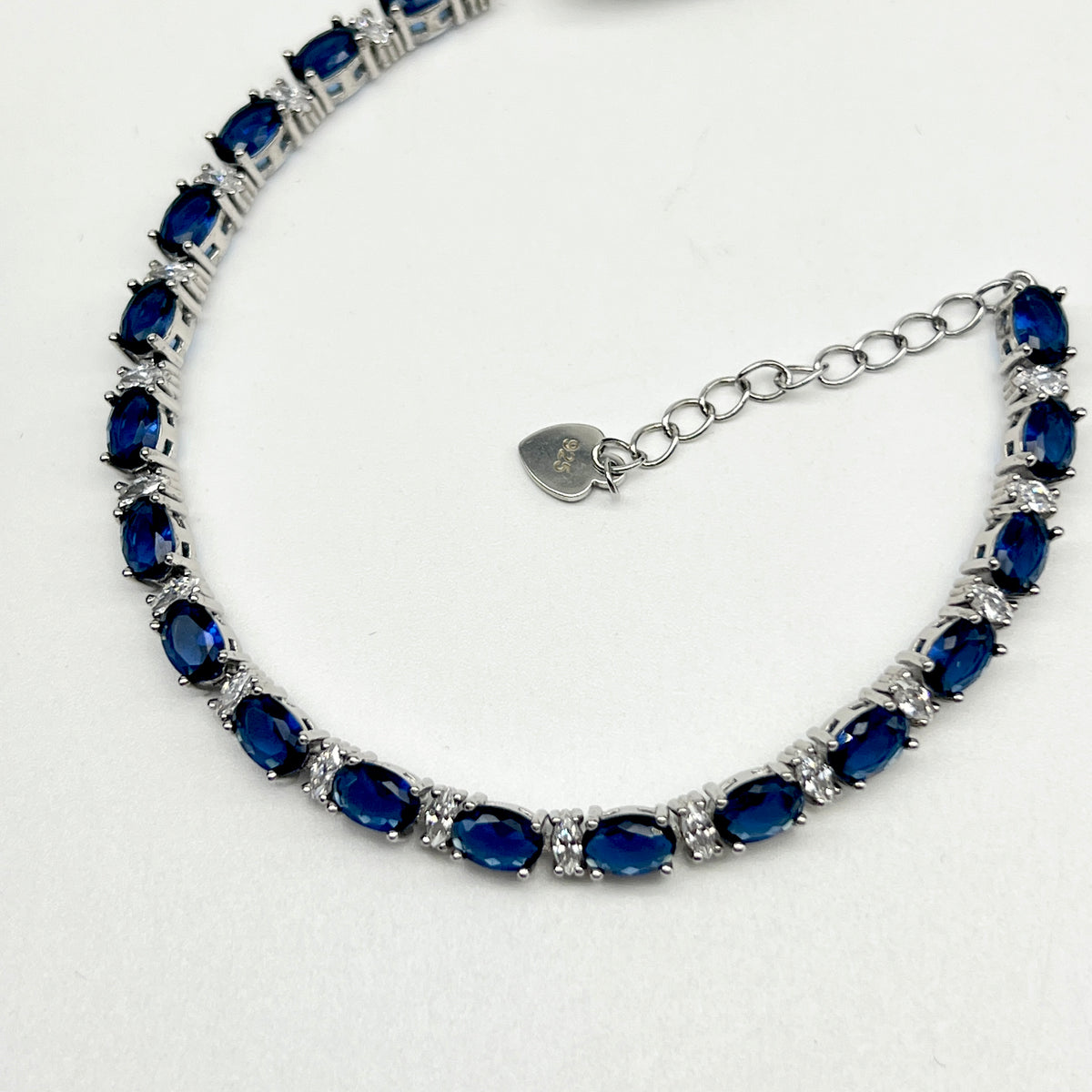 💙🤍✨ Marquise Royale 925 Silver Swarovski Bracelet