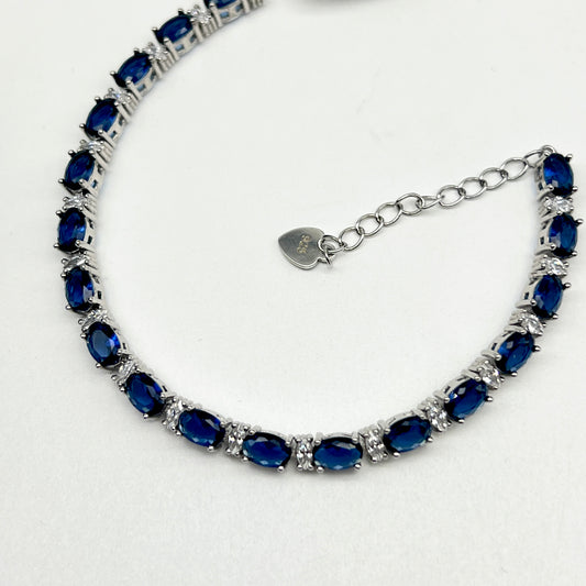 💙🤍✨ Marquise Royale 925 Silver Swarovski Bracelet