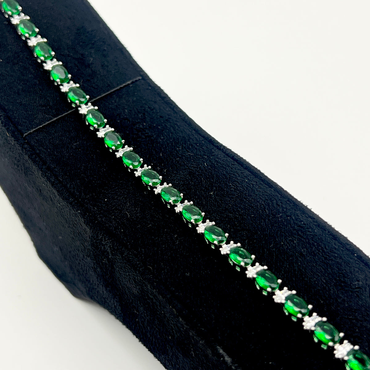 💚✨ EmeraldÉlan 925 Silver Swarovski Bracelet