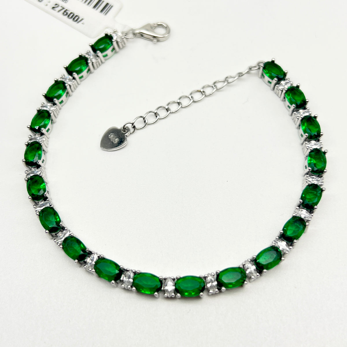 💚✨ EmeraldÉlan 925 Silver Swarovski Bracelet