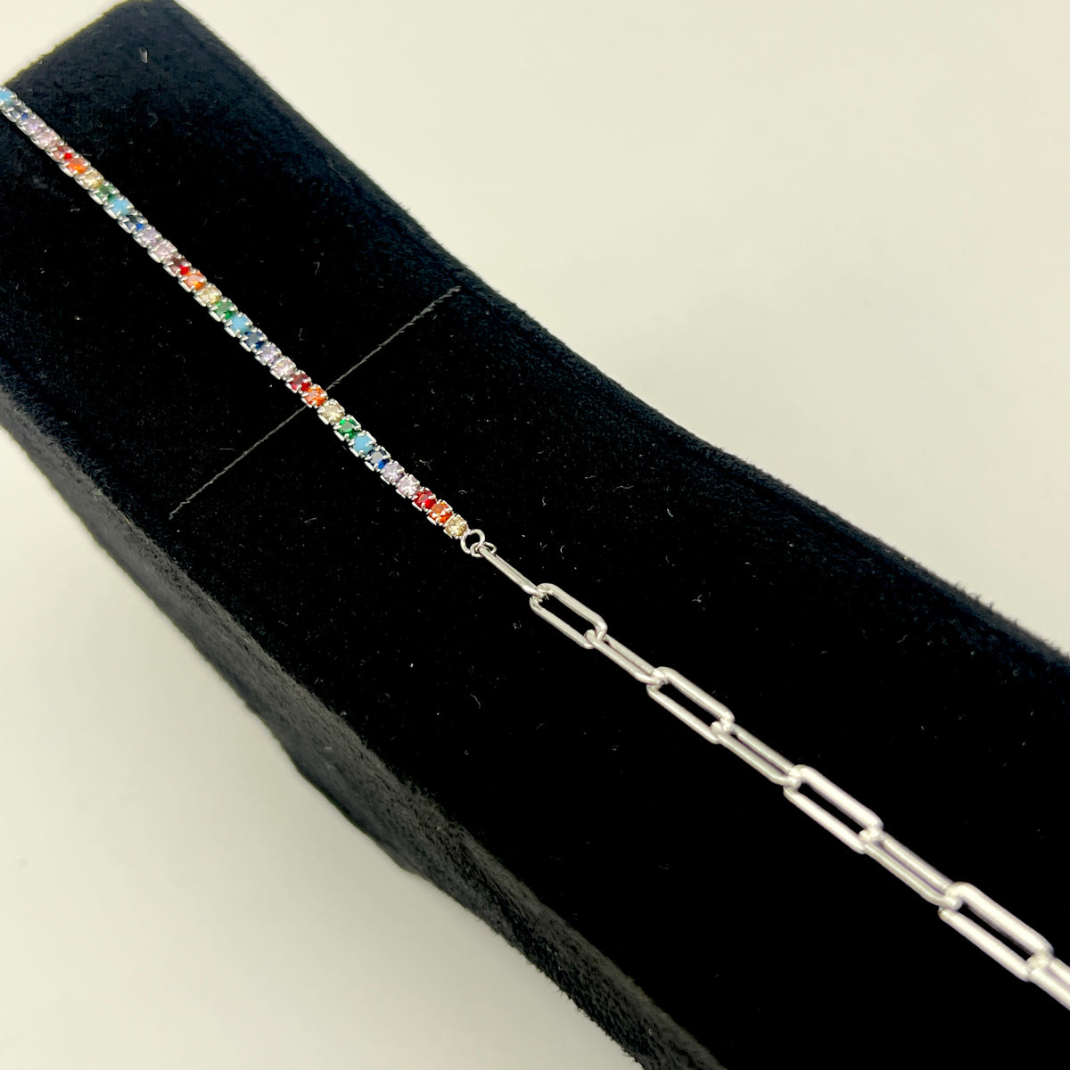 🌈✨ Chromaluxe Link 925 Silver Bracelet