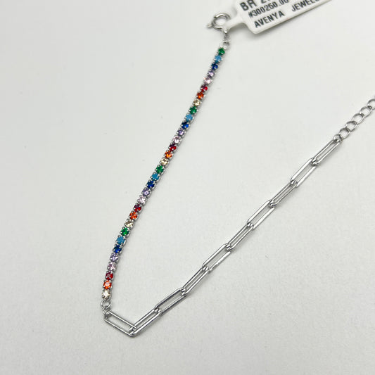 🌈✨ Chromaluxe Link 925 Silver Bracelet