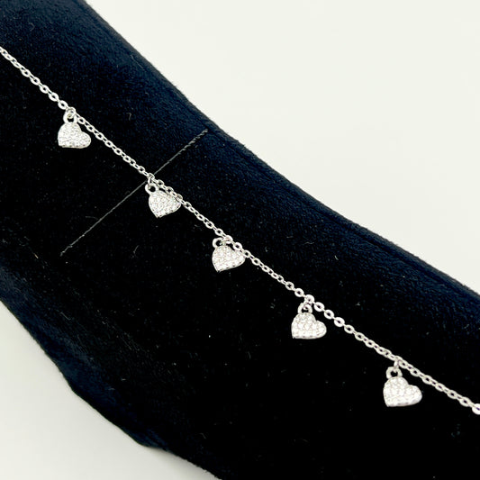 ❤️✨ LumiHeart Charm 925 Silver Bracelet