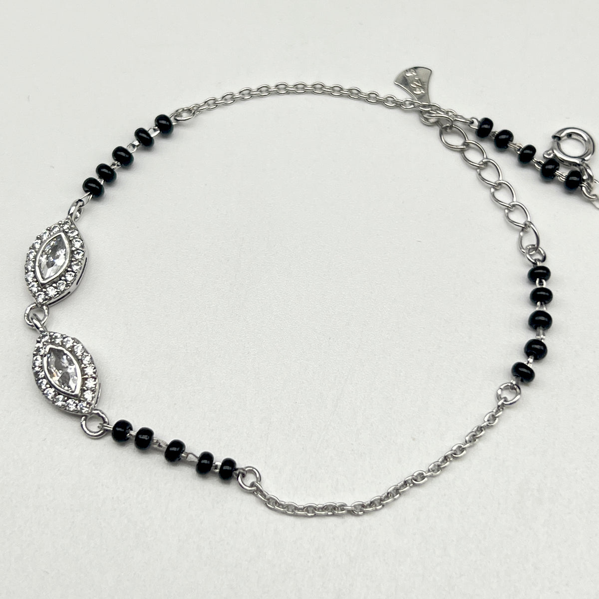 🖤✨ MarqÉlan 925 Silver Mangalsutra Bracelet